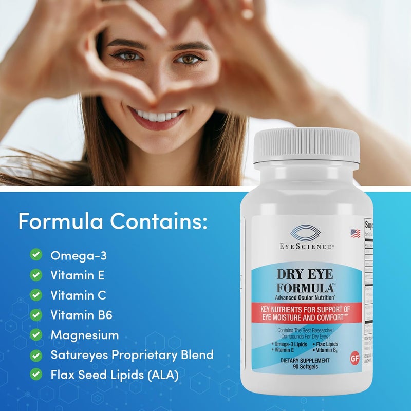 EyeScience Dry Eye Formula Advanced Ocular Vitamin 90 ct - Image 4