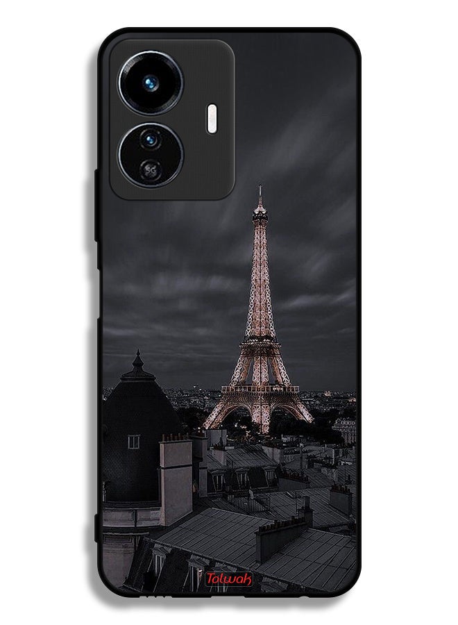 Tolwak Vivo Y77e 5G Protective Case Cover Eiffel Tower In Night - Image 2