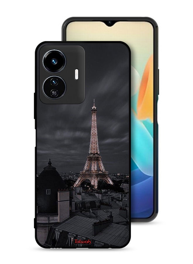 Tolwak Vivo Y77e 5G Protective Case Cover Eiffel Tower In Night - Image 1