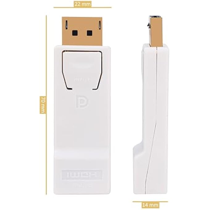 rayihni DISPLAYPORT TO HDMI ADAPTER 4KUDH MONITOR CONVERTER COMPATIBLE PC COMPUTER NOTEBOOK LAPTOP TV PROJECTOR PROJECTOR - Image 2