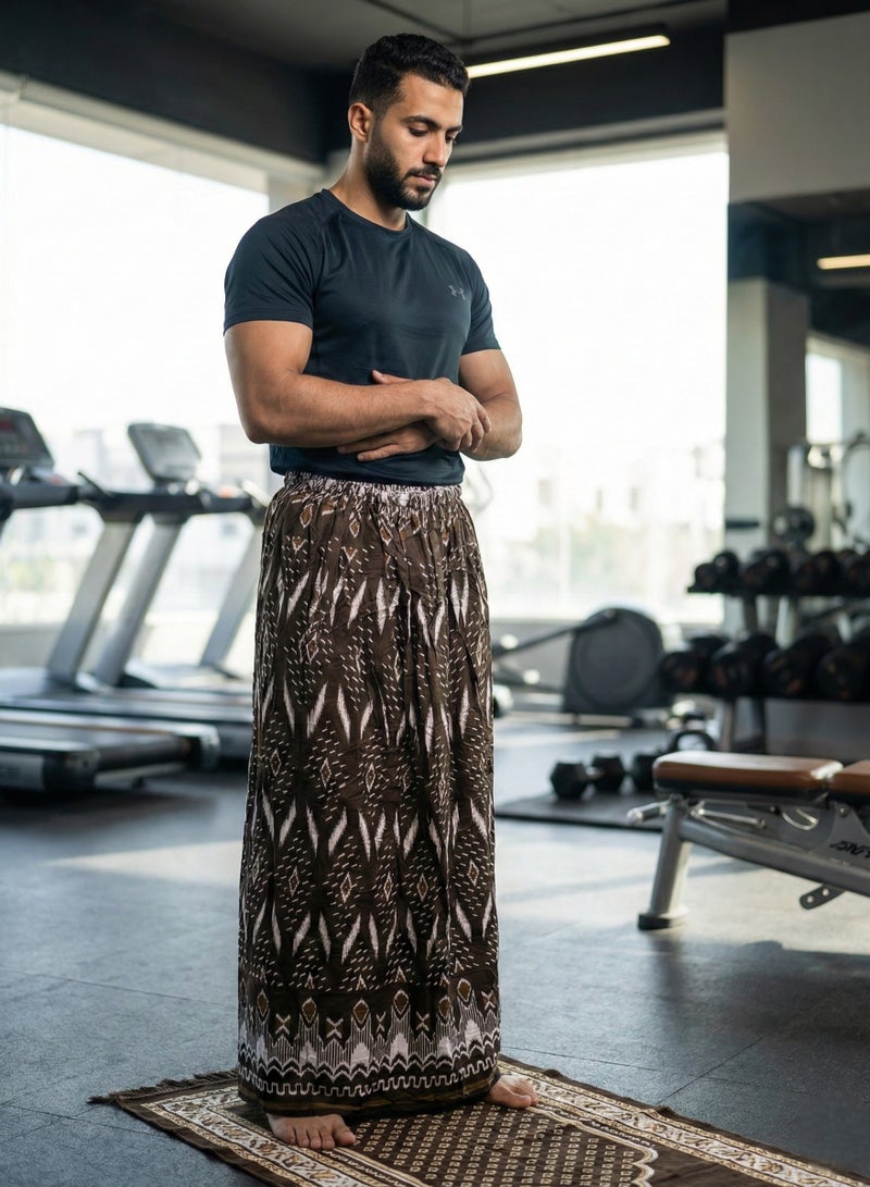 بهنس وزرة مطاط مع جيب جانبي للرجل فوطة رجالية وزرة صيفي مريحة جدا وباردة للرجال وزار رجالي معوز صارون صاروم اسباعية رجالية مناسب للمنزل والنوم وللرياضيين اوقات الصلاة - Image 1