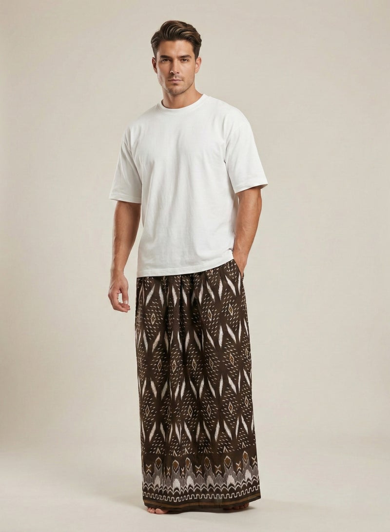 بهنس وزرة مطاط مع جيب جانبي للرجل فوطة رجالية وزرة صيفي مريحة جدا وباردة للرجال وزار رجالي معوز صارون صاروم اسباعية رجالية مناسب للمنزل والنوم وللرياضيين اوقات الصلاة - Image 2