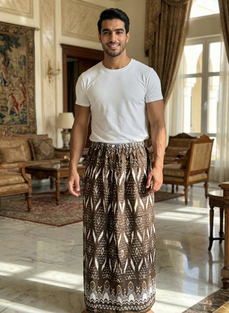 بهنس وزرة مطاط مع جيب جانبي للرجل فوطة رجالية وزرة صيفي مريحة جدا وباردة للرجال وزار رجالي معوز صارون صاروم اسباعية رجالية مناسب للمنزل والنوم وللرياضيين اوقات الصلاة - Image 3