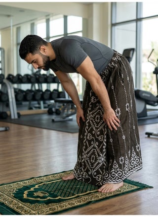 وزرة مطاط مع جيب جانبي للرجل فوطة رجالية وزرة صيفي مريحة جدا وباردة للرجال وزار رجالي معوز صارون صاروم اسباعية رجالية مناسب للمنزل والنوم وللرياضيين اوقات الصلاة - view 2