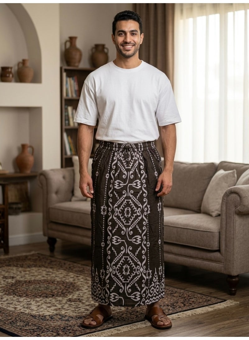 بهنس وزرة مطاط مع جيب جانبي للرجل فوطة رجالية وزرة صيفي مريحة جدا وباردة للرجال وزار رجالي معوز صارون صاروم اسباعية رجالية مناسب للمنزل والنوم وللرياضيين اوقات الصلاة - Image 3