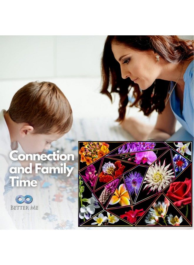 Better Me Flower Power 1000 Piece Puzzle For Adults Flowers Jigsaw Puzzle 1000 Piece Collage - Image 5