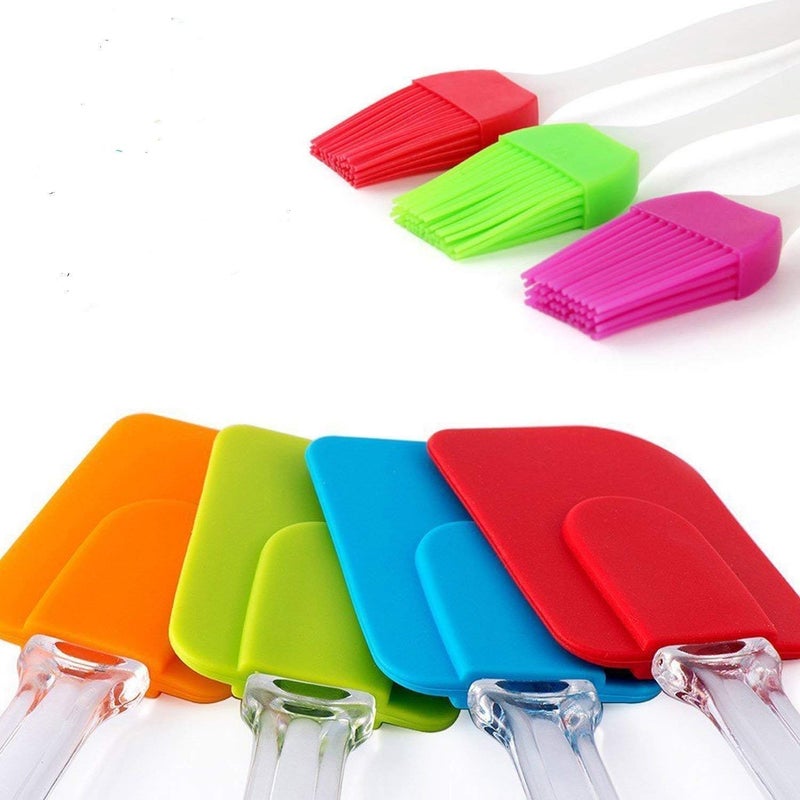 SITCO Silicone Spatula Special for Cake Mixer GrillingTandoor Cooking Baking Glazing BBQ Oil Brush for Cooking Silicon Oil Brush for Kitchen Use Random Color  - Image 2