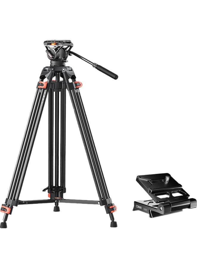 COMAN Professional Camera Tripod With Fluid Head, Portable Phone Holder, Selfie Stick Photography, And Videography, Outdoor Monopod With Hydraulic Ball Head, Dslr Tripod Ff16Ls - Image 2