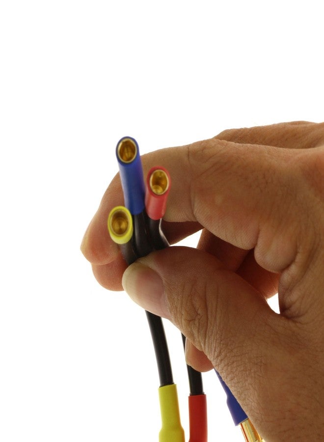 TRADOCK 3-Pack 6.5mm Male to 4mm Female Bullet Connector Extension Wire Adapters, 12AWG Heavy Gauge RC Power Leads, 5.2in for RC Motor & ESC - Image 5