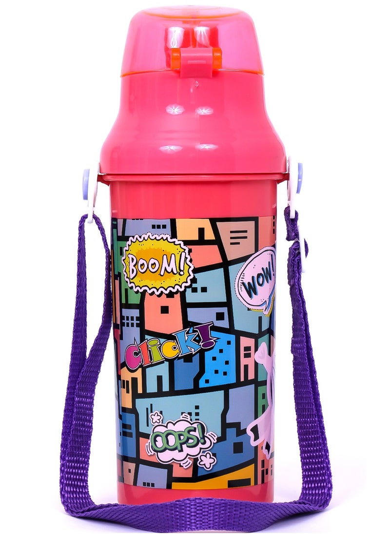 Eazy Kids Water Bottle 600Ml - Pink  - Image 2