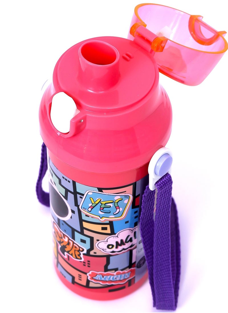 Eazy Kids Water Bottle 600Ml - Pink  - Image 4