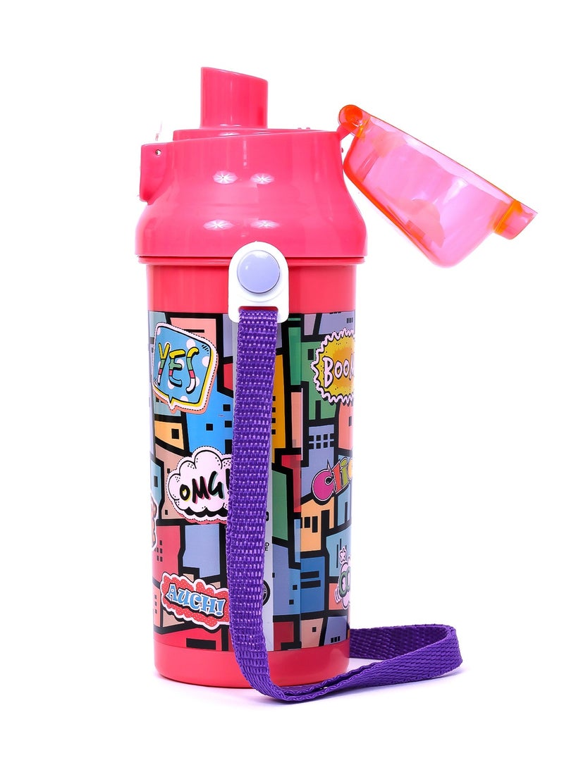 Eazy Kids Water Bottle 600Ml - Pink  - Image 5