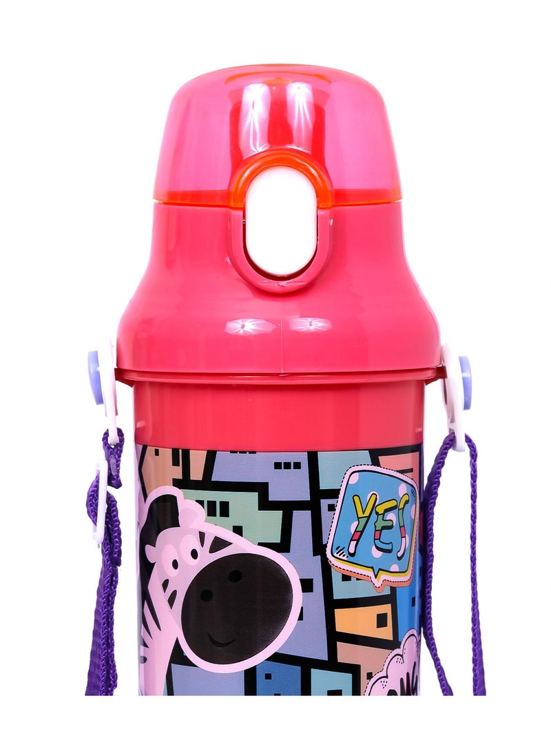 Eazy Kids Water Bottle 600Ml - Pink  - Image 3