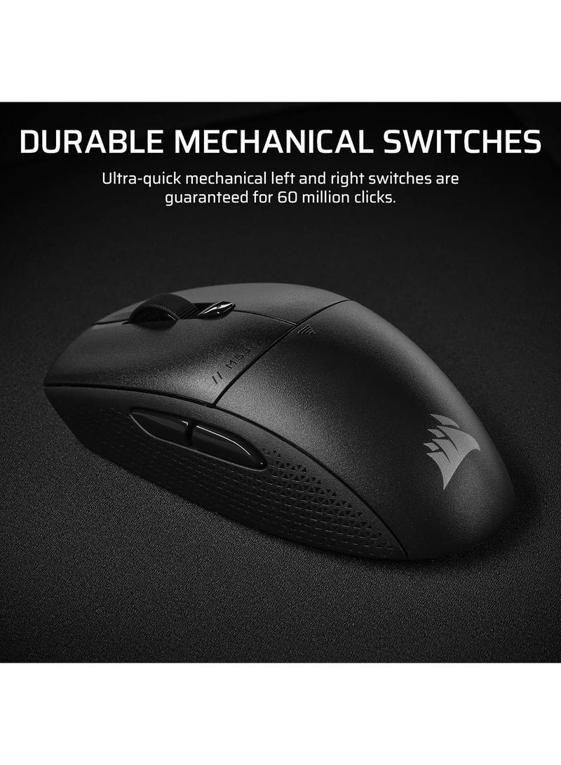CORSAIR M55 Wireless Lightweight FPS Gaming Mouse - 2.4GHz & Bluetooth - 24,000 DPI - Long Battery Life - Six Programmable Buttons - Textured Side Grips - Black - Image 5