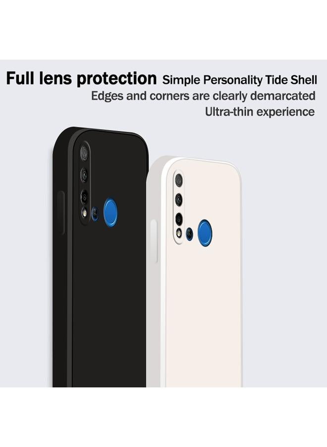 S-TOP Case For Huawei nova 5i Solid Color Imitation Liquid Silicone Straight Edge Dropproof Full Coverage Protective Case - Image 3