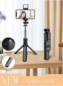 Gimbal Stabilizer for Smartphone Extendable Selfie Stick Tripod with Wireless Remote and Fill Light Gimbal Stabilizer with Auto-Balance Phone Holder for All Cell Phone