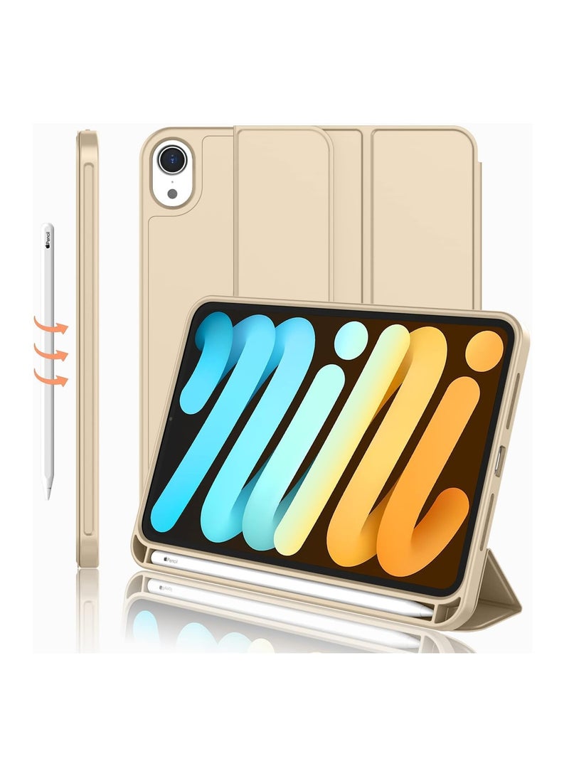 JAJEEK New Smart Case with Pencil Holder Compatible with iPad Mini 7 – Tri-Fold Smart Case with Soft TPU Back, Auto Wake/Sleep, Dustproof & Anti-Fingerprint, Heavy Duty Protection, Ultra-Slim & Lightweight - Image 1