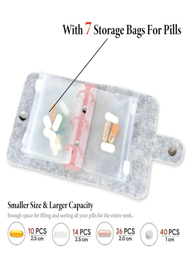 Hennaja Pill Organizer,Pill Pouches Clear Plastic Pill Bags Self Sealing Travel Medicine Organizer Storage (1-Splash Ink6, 1 Pack) - Image 4