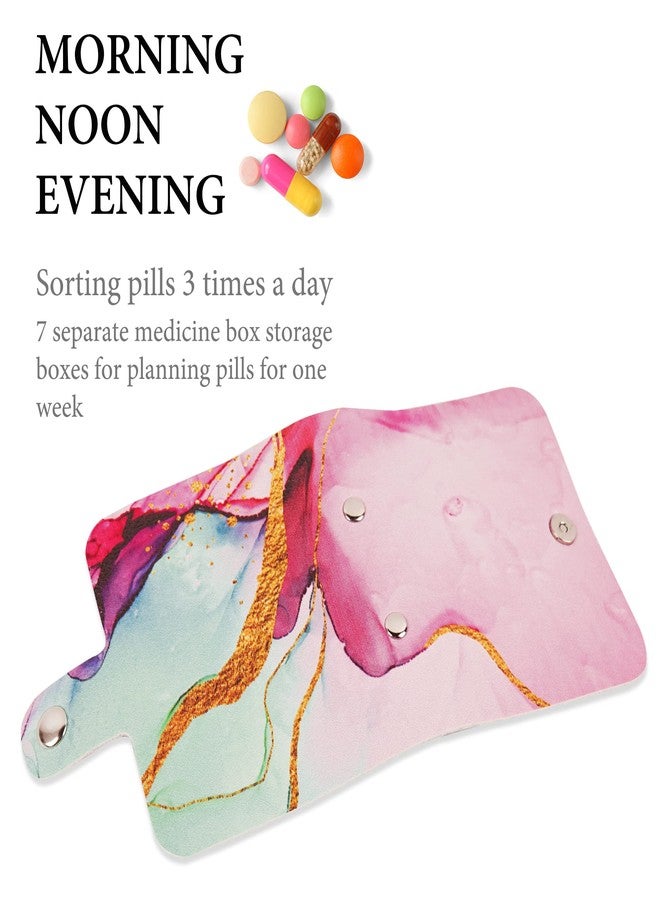 Hennaja Pill Organizer,Pill Pouches Clear Plastic Pill Bags Self Sealing Travel Medicine Organizer Storage (1-Splash Ink6, 1 Pack) - Image 5