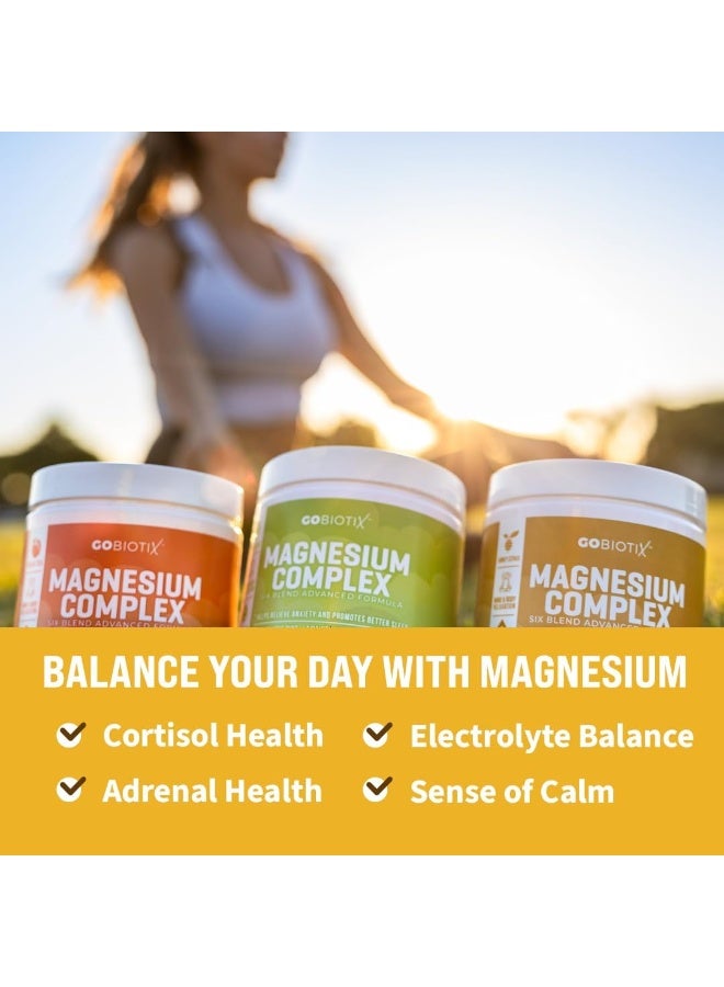 GoBiotix Magnesium Glycinate Powder - Magnesium Complex Supplement with Citrate, Malate, and Glutamine Chelate - Sugar Free, Non GMO - 420 mg per Serving - 60 Servings per Tub - Honey Citrus - Image 3