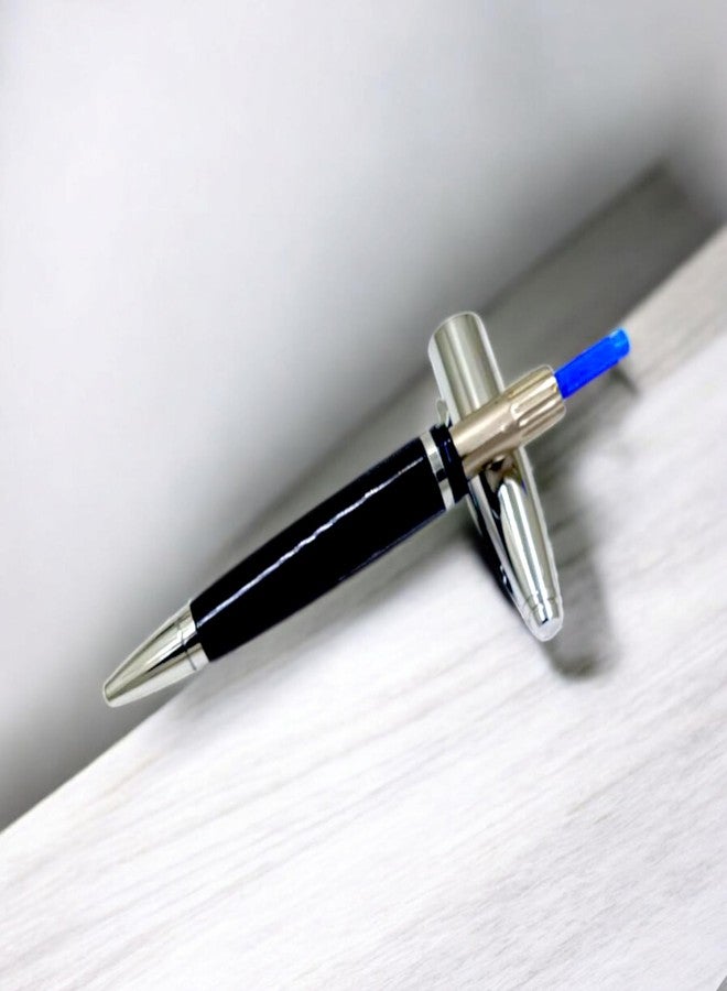 auteur Cromea Ball Pen Black Color Premium Metal Body Signature Series Best Pens Gift Sets For Men & Women Executive Office, Nice Pens (Blue Ink) - Image 3