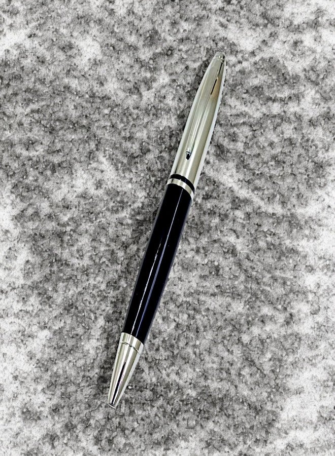 auteur Cromea Ball Pen Black Color Premium Metal Body Signature Series Best Pens Gift Sets For Men & Women Executive Office, Nice Pens (Blue Ink) - Image 2