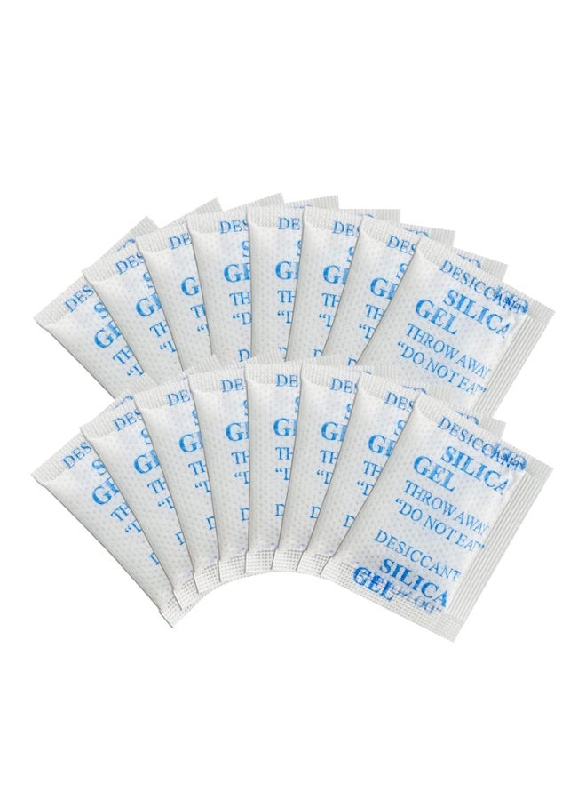 100 كيس سيليكون 2 جرام، أكياس صغيرة من المجفف، خرز مقاوم للرطوبة، مزيل للرطوبة من القماش غير المنسوج، ممتص للرطوبة لتخزين الأمتعة والملابس والمجوهرات والأحذية والمنتجات الإلكترونية - Image 1
