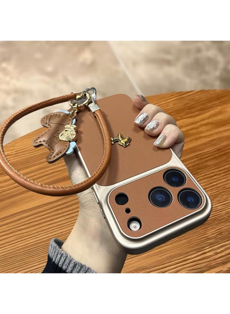 جراب فاخر صغير على شكل حصان ذهبي لهاتف آيفون 17 برو ماكس - Image 2