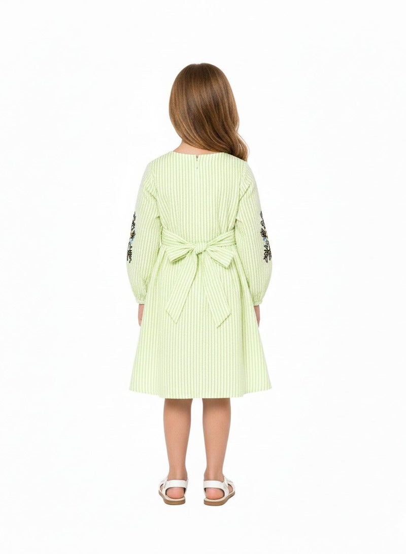 babyqlo Striped A-Line Dress - Image 2