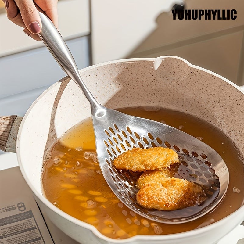 16.85 Inch Stainless Steel Colander Large Ladle Skimmer Kitchen Strainer Frying Hot Pot Drainage Cooking Baking Restaurant Use - Image 1