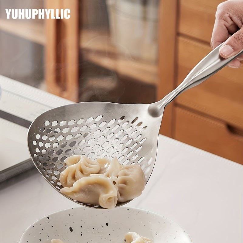16.85 Inch Stainless Steel Colander Large Ladle Skimmer Kitchen Strainer Frying Hot Pot Drainage Cooking Baking Restaurant Use - Image 5