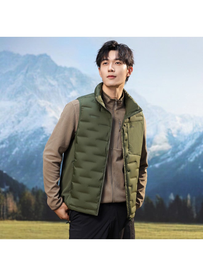YaYa Men's Winter Lightweight Comfortable Fashion Simple Stand Collar Vest Lightweight Warm Waistcoat - Image 5