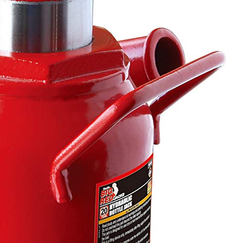 BIG RED T92007A Torin Hydraulic Stubby Low Profile Welded Bottle Jack, 20 Ton (40,000 lb) Capacity, Red - Image 3