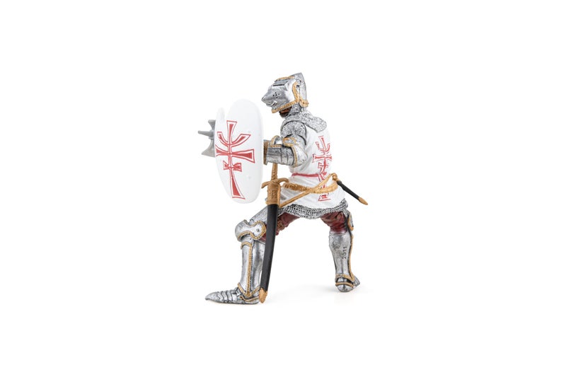 Papo - Crusader Knight Figure with Cross - Medieval Warrior Toy for Kids Age 3+ - Hand Painted Historical Teutonic Model - 8.6 x 7.2 x 8.8 cm - Durable Plastic - Fantasy & History Collection - 39947 - Image 3