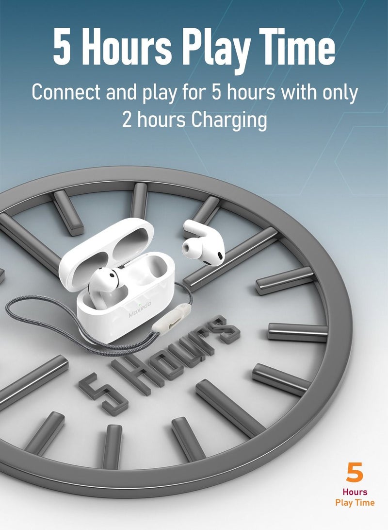 Moxedo S3 Pro True Wireless Earbuds Bluetooth 5.3 Earphones Stereo Noise Cancelling Mic with Wireless Charging Case Hanging Strap for Phones Sports and Work - Image 3