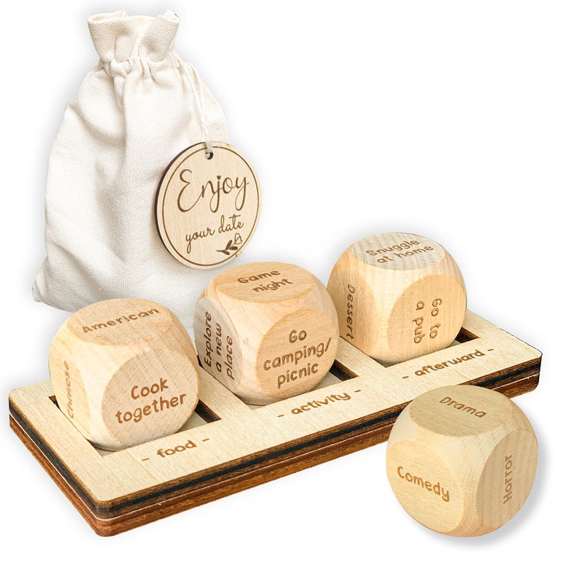 Stofinity Date Night Dice Game for Adults Food Decider Dice Games for Date Night Gifts Ideas Christmas Couple Gift for Him and Her Valentines Day Gifts for Boyfriend Men - Image 3