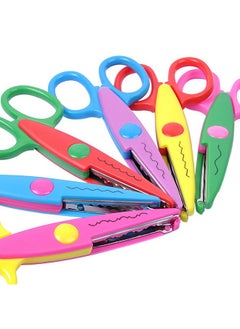 UCEC Craft Scissors Decorative Edge, Scissors For Crafting, Craft Scissors, Zig Zag Scissors, Kids Scissors, Pattern Scissors For Kids Adults, Back To School Supplies, Scrapbook Scissors, 6 Pack  - Image 1