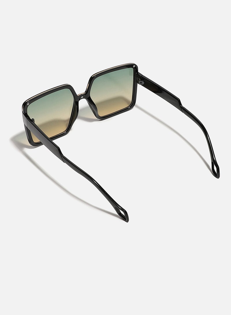 Haute Sauce Tinted Lens Black Frame Oversized Sunglass  - Image 4