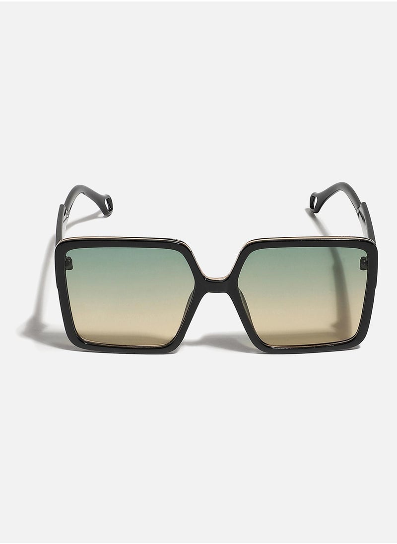 Haute Sauce Tinted Lens Black Frame Oversized Sunglass  - Image 1