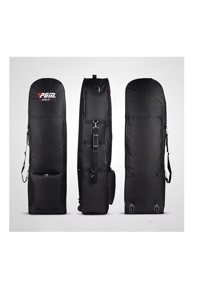 Generic Golf Travel Bag with Wheels Foldable Portable Golf Club Case Durable 630D Nylon Fabric Universal Size With Removable Shoulder Strap Suitable for Airline Travel Black  - Image 4