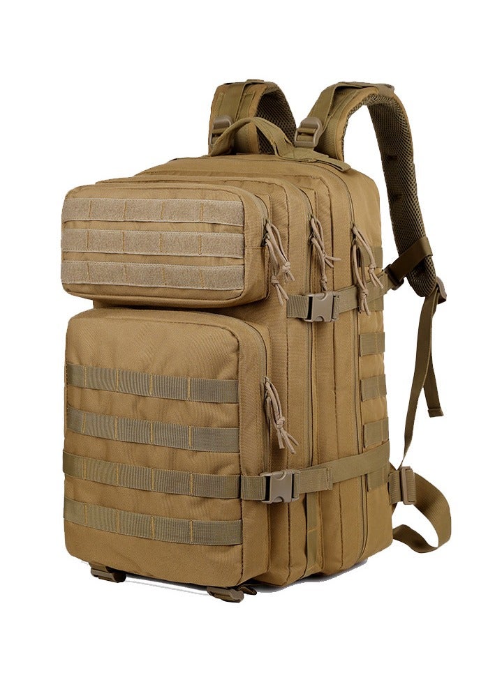 Soofam Large Capacity Outdoor Multifunctional Tactical Backpack Sports Bag Camouflage Travel Bag Hiking Backpack Brown 