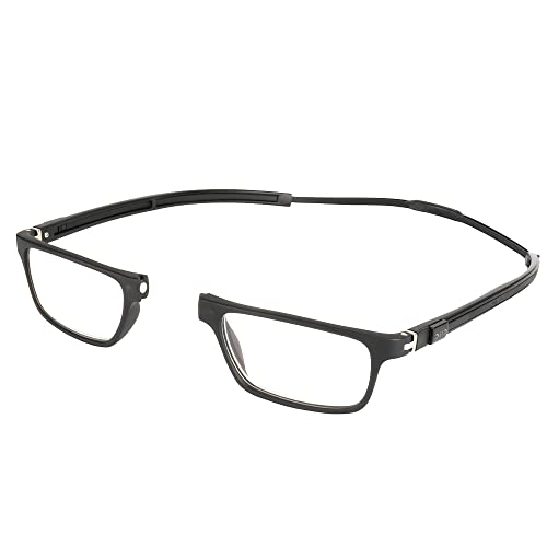 Clic Magnetic Reading Glasses for Men or Women Computer Readers Tube Executive Matte Black 175 Magnification - Image 2