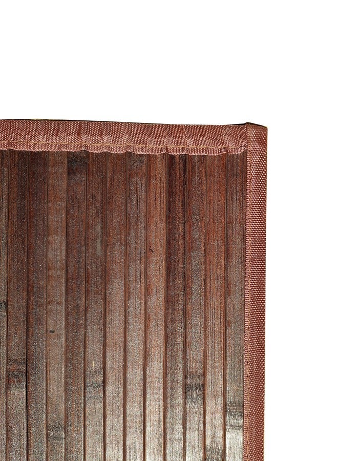 Queensell Bamboo Rug - Bathroom Accessories Area Rug - Bath Mat - Runner Small Rug 17" x 24" Dark Brown - Image 5