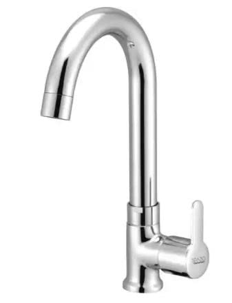 Spazio SS Fusion Collection Swan Neck Play with 360 Degree Rotating Spout for Kitchen Sink, Wash Basin Chrome Finish Pillar Cock, Pack of 1 Pillar Tap Faucet (Deck Mount Installation Type) - Image 4