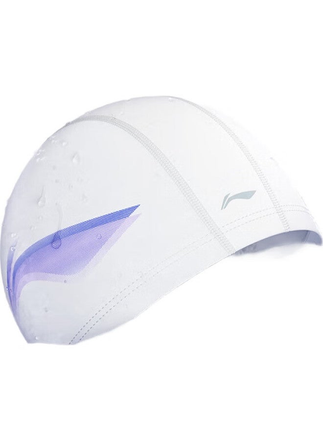 Li-Ning Unisex Simple Swim Cap With Pu Coating Long Hair Waterproof Swimming Cap Ear Protection Comfortable Non-Slip Head 6602 Black - Image 2