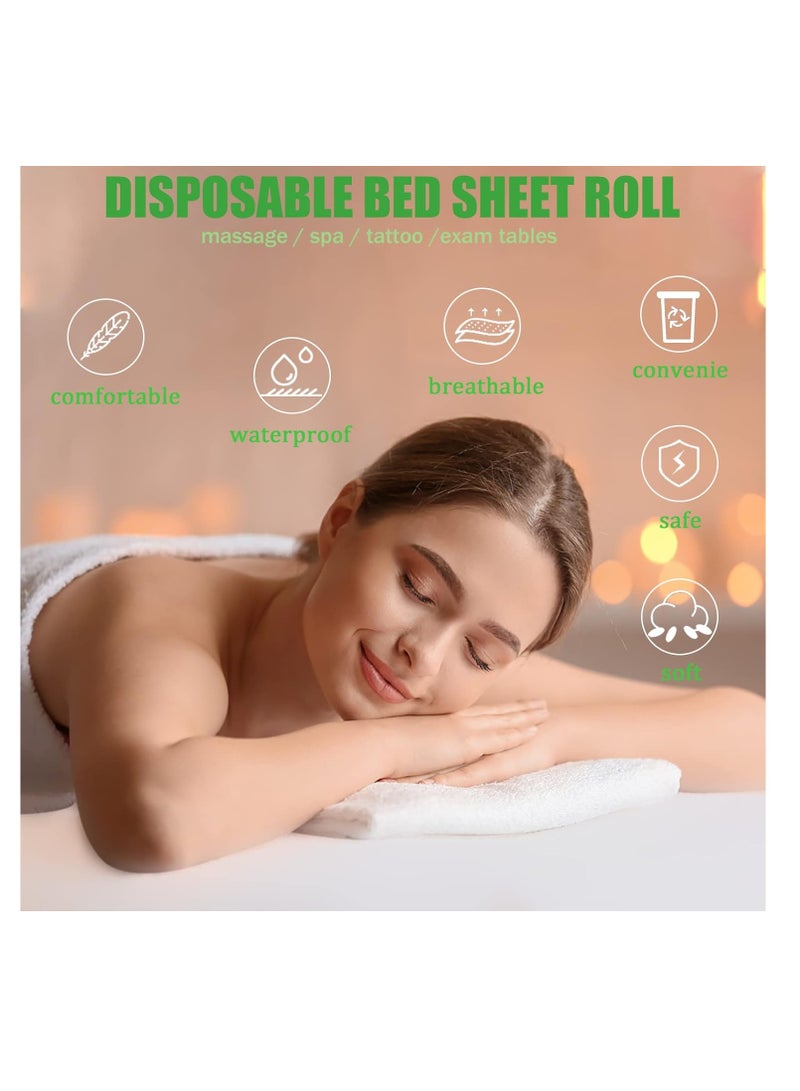 Globalstar Disposable White Non-Woven Bed Sheet Roll 80x180CM – 50 Pre-Cut Sheets for Spa, Massage, Tattoo, and Exam Tables - Image 2
