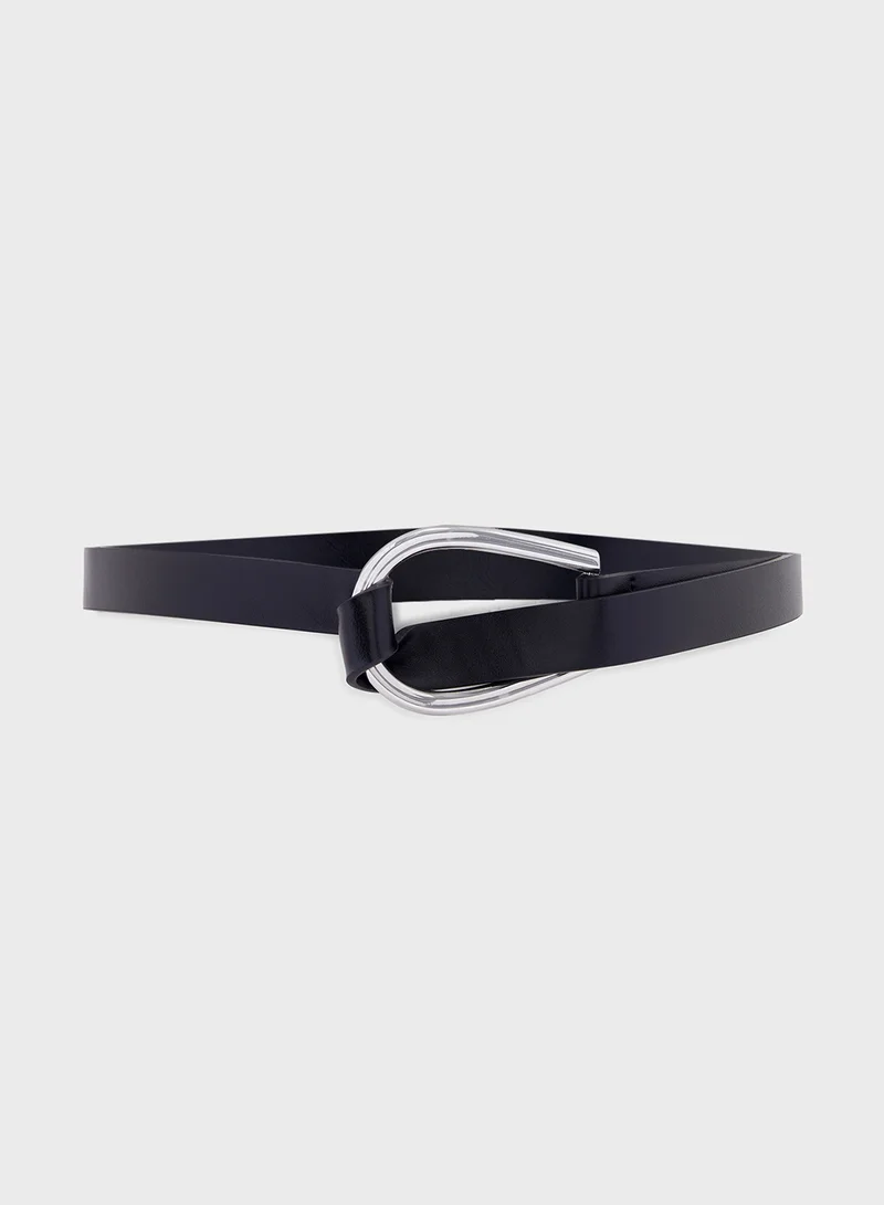 MANGO Oval Buckle Belt