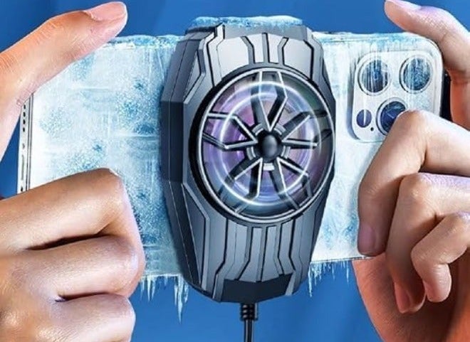 Memo CX20 Fan Mobile Phone PC+ABS Radiator,Cooling Fan with Temperature Display,for Video Live,vlog,Suitable for iOS/Android or All Types of Mobile Phone - Image 5