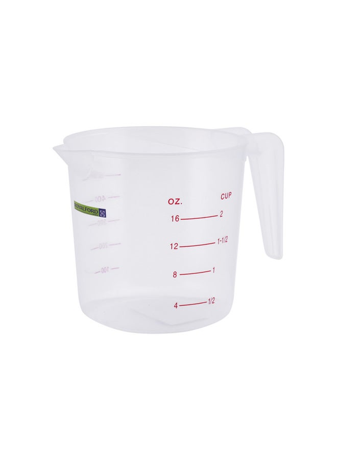 Royalford Liquid Measuring Cup Clear/Red 500ml - Image 1