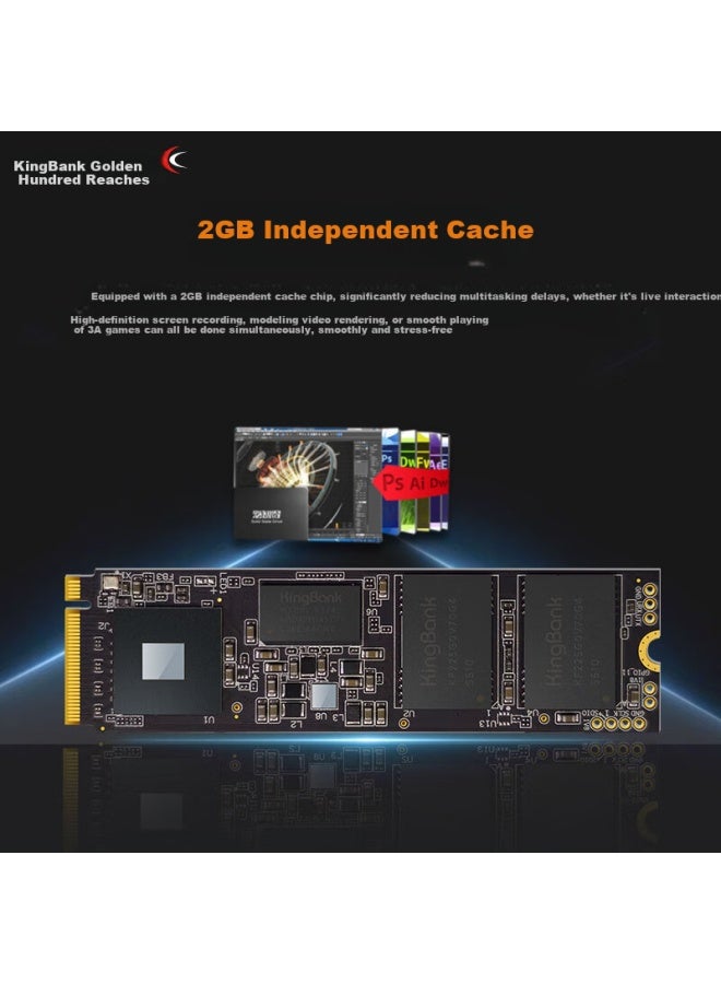 KINGBANK Kingbank 2Tb Ssd Solid State Drive M.2 Interface (Nvme Pcie 4.0X4) Read Speed 7400Mb/S With Cache Kp270 Tlc Particles - Image 3